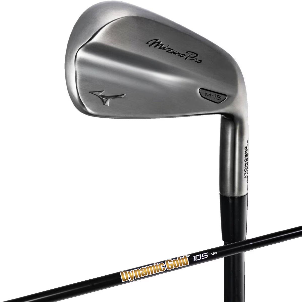 MIZUNO M-15 Gray IP Iron Set 6pc (5-PW) Dynamic Gold 105 Onyx Black Flex S200