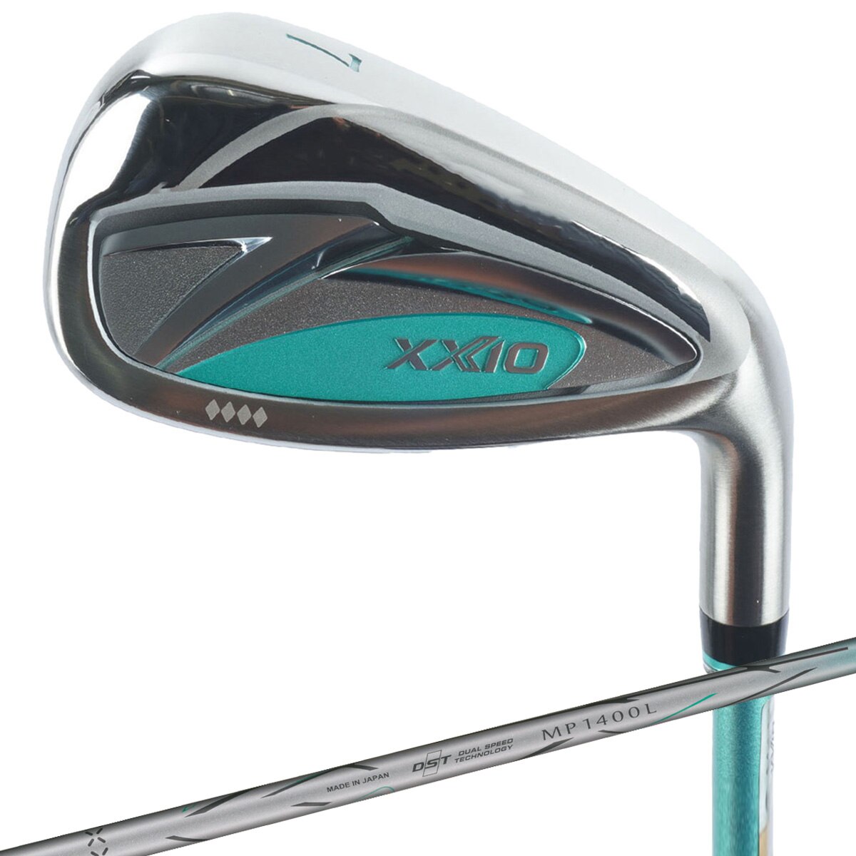 XXIO 14 Teal Mint Women's Iron Set 5pc (7-SW) MP1400L Carbon Flex L
