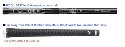 Callaway APEX Ai300 Iron 6 piece set #5 PW RECOIL DART 6 Graphite Shaft UNI Flex2