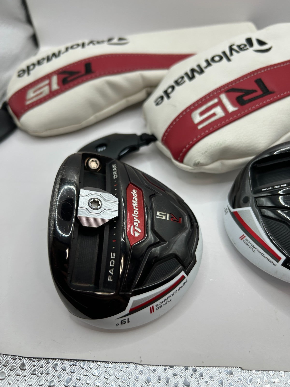 TaylorMade R15 3W 5W Fairway Wood Heads 2-Piece Set w/ Headcovers RH Japan 36377