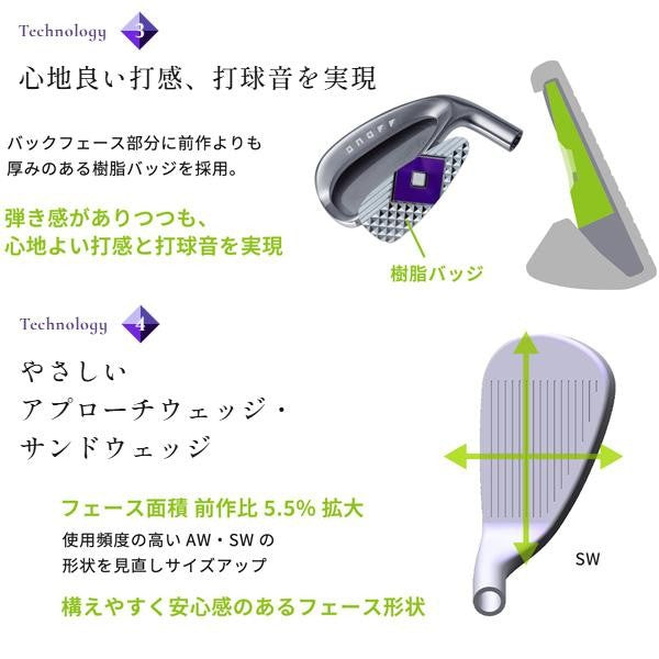 ONOFF 2025 Ladies Iron Set 4pcs 7 PW Smooth Kick LP 425I Graphite L Flex10