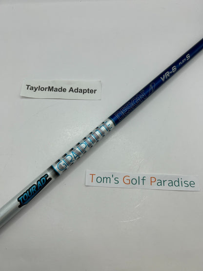 Graphite Design TOUR AD VR 6 Stiff Driver Shaft TaylorMade Adapter *25370