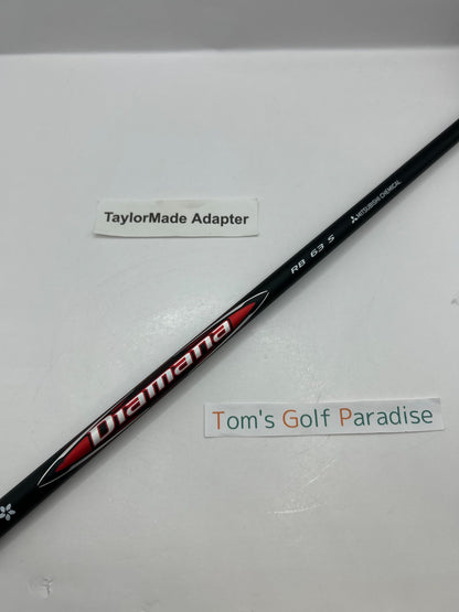 Mitsubishi Diamana RB 63 Stiff Driver Shaft 43.875 in TaylorMade Adapter *30370