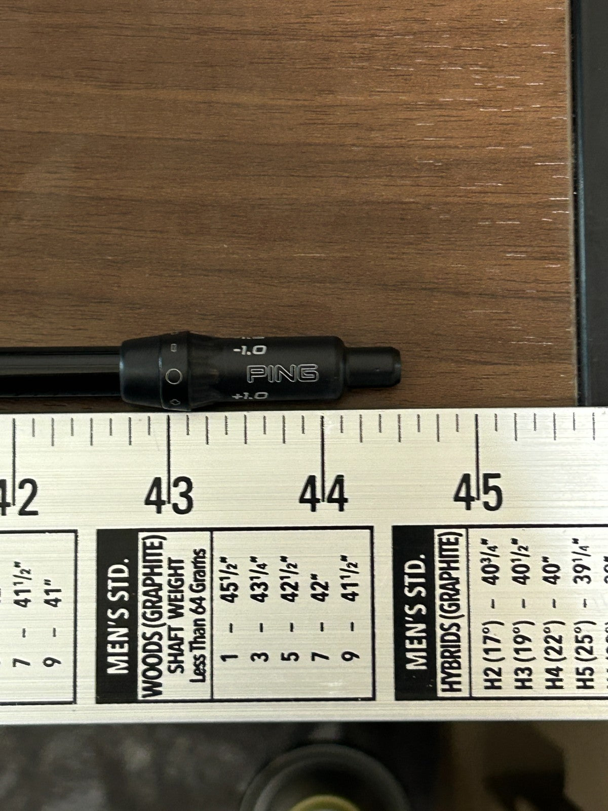 PING ALTA J CB BLACK Stiff Driver Shaft 44.5 in Ping Adapter *305020