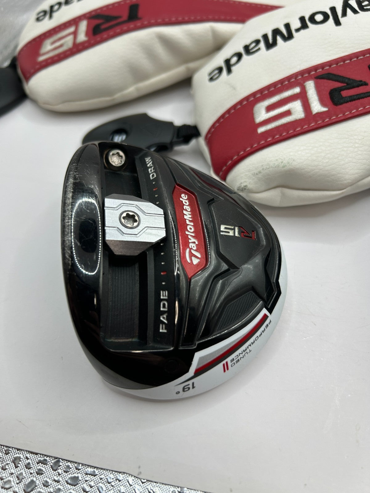 TaylorMade R15 3W 5W Fairway Wood Heads 2-Piece Set w/ Headcovers RH Japan 363716