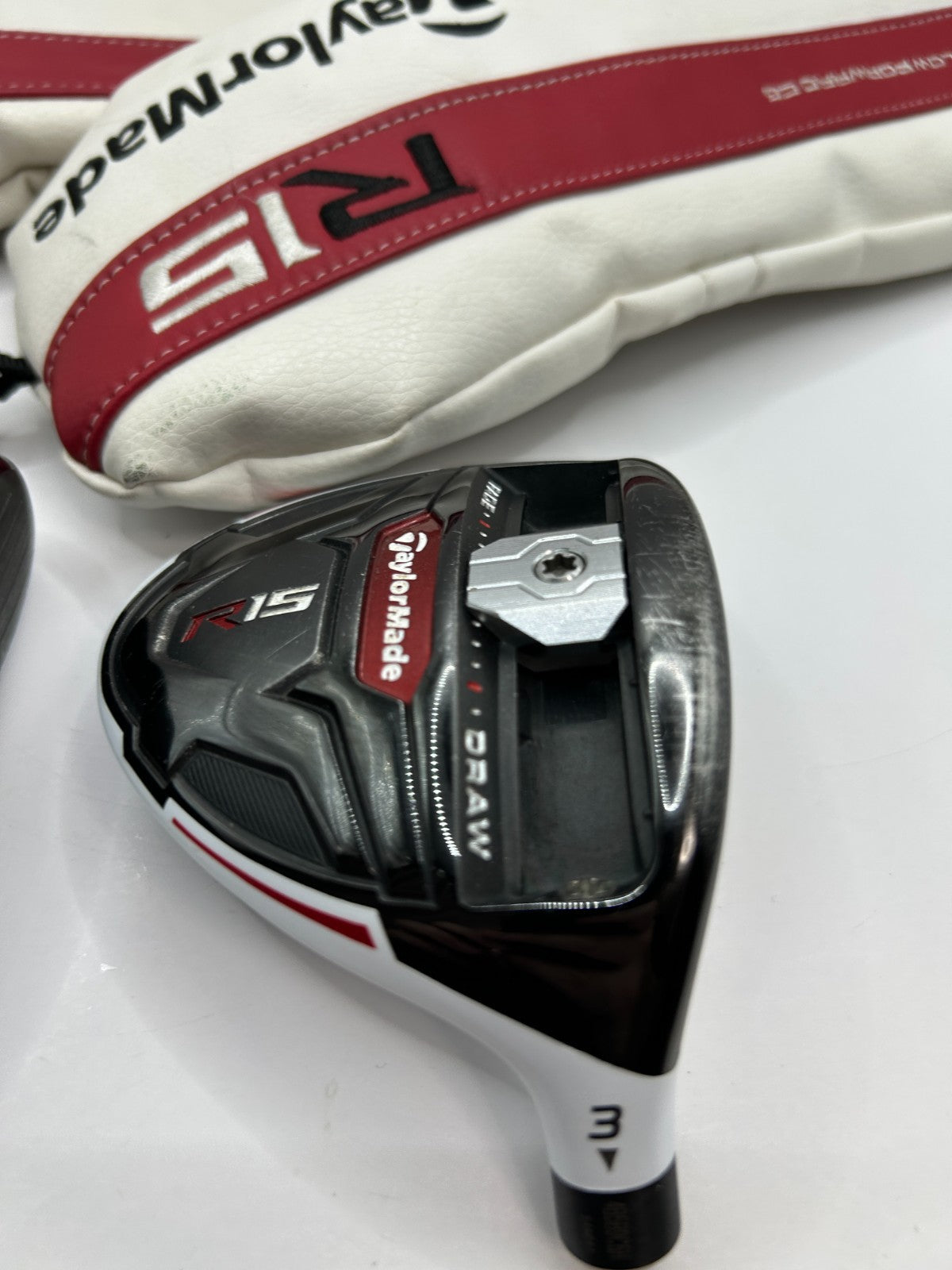 TaylorMade R15 3W 5W Fairway Wood Heads 2-Piece Set w/ Headcovers RH Japan 36374