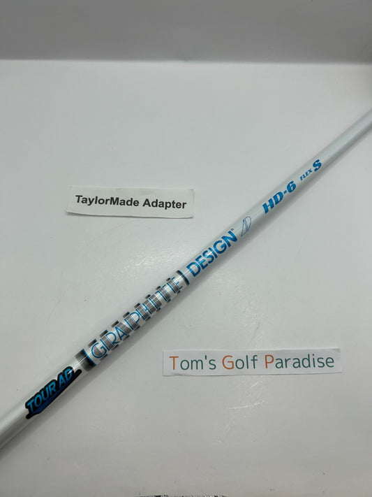 Graphite Design TOUR AD HD 6 Stiff Driver Shaft 44.125in TaylorMade Adapter 28650