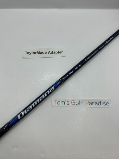 Mitsubishi Diamana BLUE TM50 S Driver Shaft 44.25 in TaylorMade adapter *29790