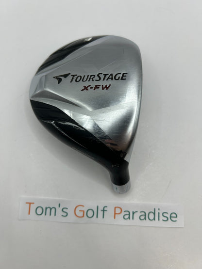 Bridgestone TourStage X-FW 3W 15 Fairway Wood Head Only RH From Japan 36020