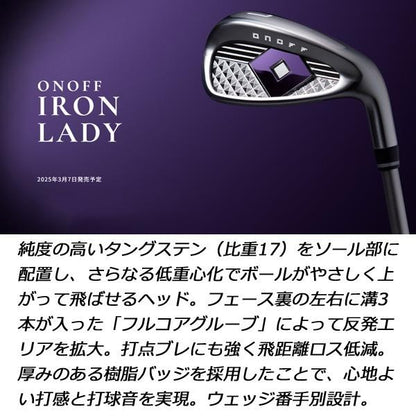 ONOFF 2025 Ladies Iron Set 4pcs 7 PW Smooth Kick LP 425I Graphite L Flex14