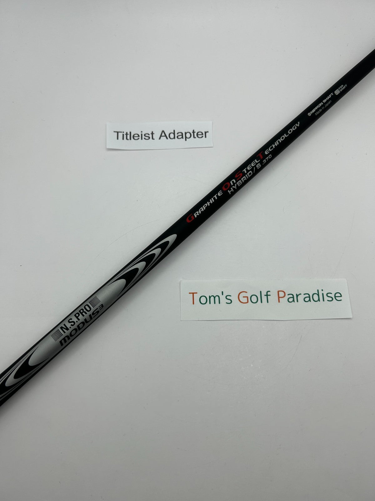 N.S.PRO MODUS3 HYBRID GOST 370 S Shaft 39 in Titleist adapter *17680