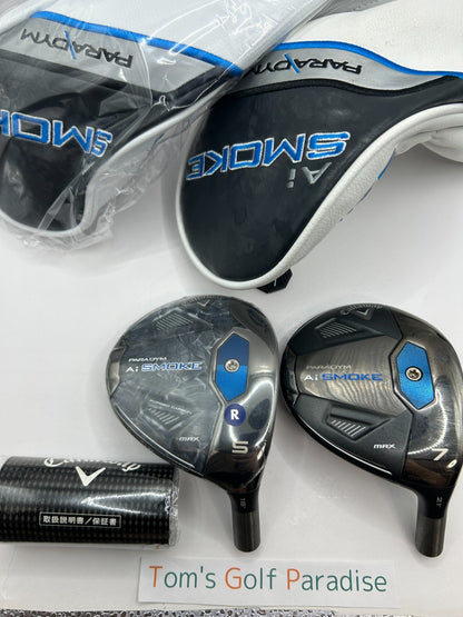 Callaway Paradym AI Smoke MAX 5W 7W Fairway Wood Head Only Set With Head cover0