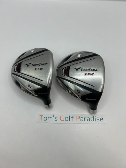 Bridgestone TourStage X FW 3W 7W Fairway Wood Head onlyu Set RH Japan 37330