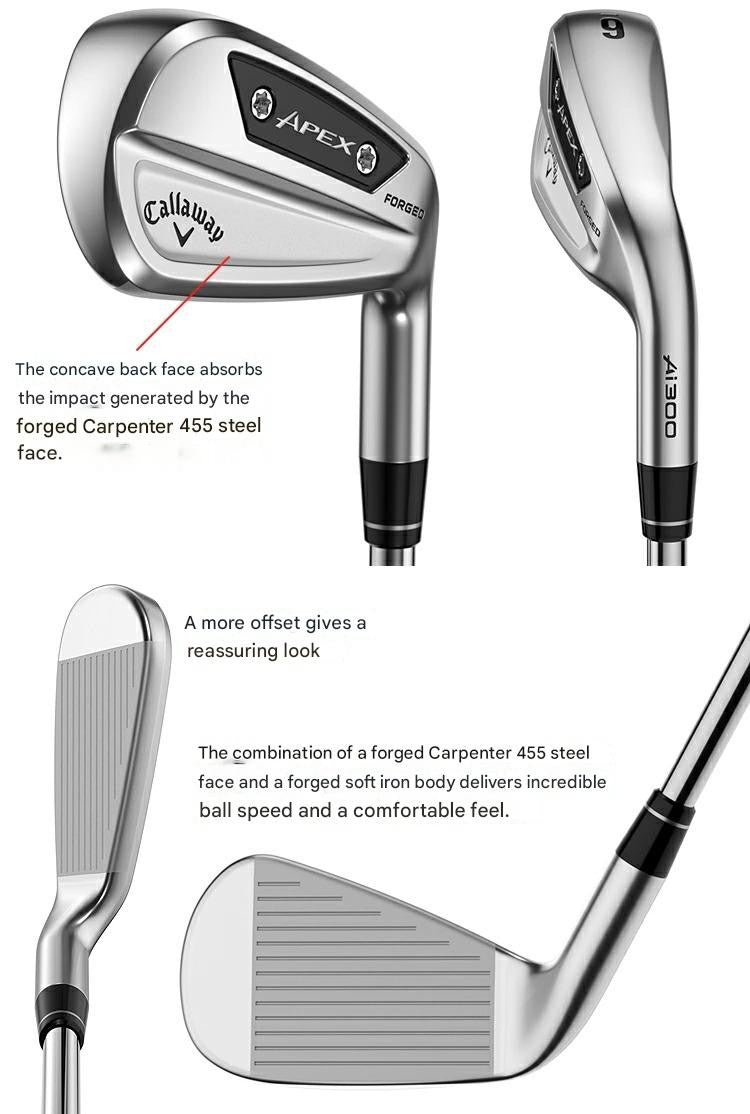 Callaway APEX Ai300 Iron 6 piece set #5 PW RECOIL DART 6 Graphite Shaft UNI Flex1