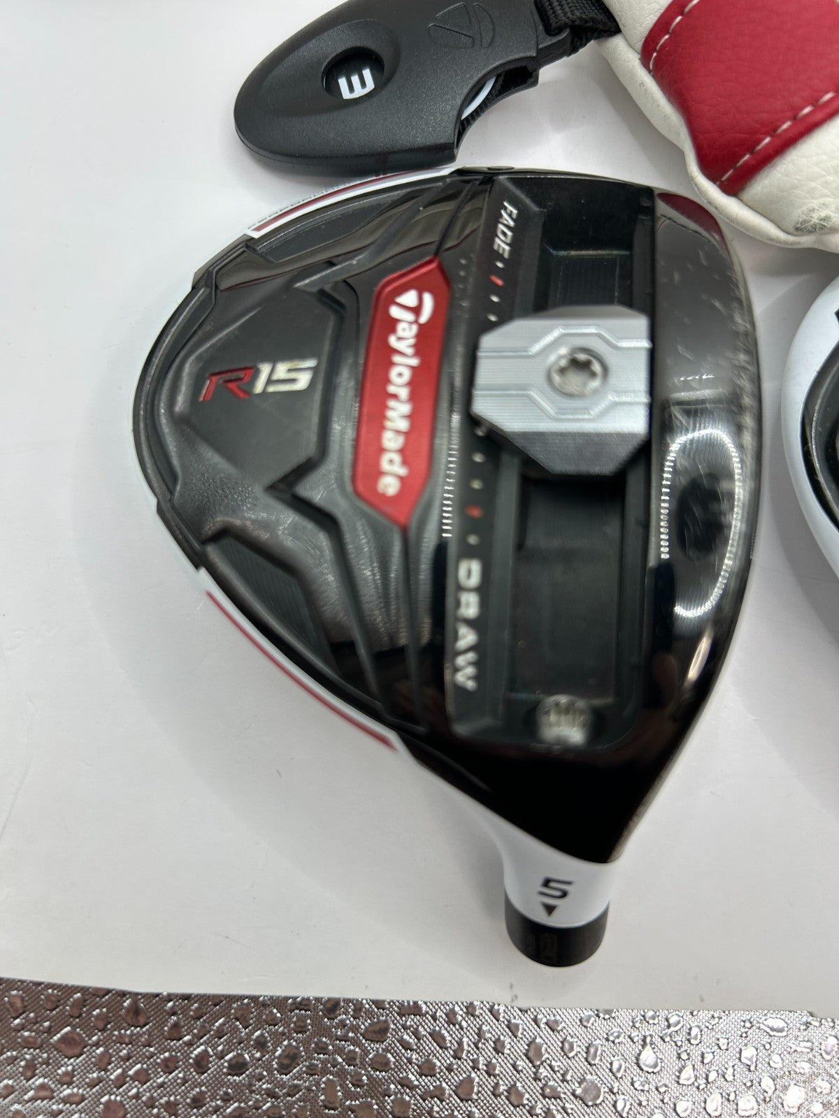 TaylorMade R15 3W 5W Fairway Wood Heads 2-Piece Set w/ Headcovers RH Japan 36372