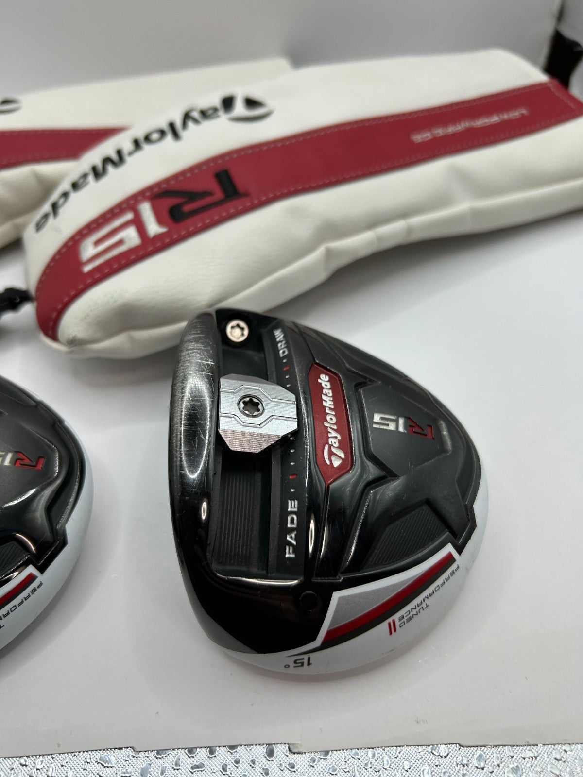 TaylorMade R15 3W 5W Fairway Wood Heads 2-Piece Set w/ Headcovers RH Japan 36378