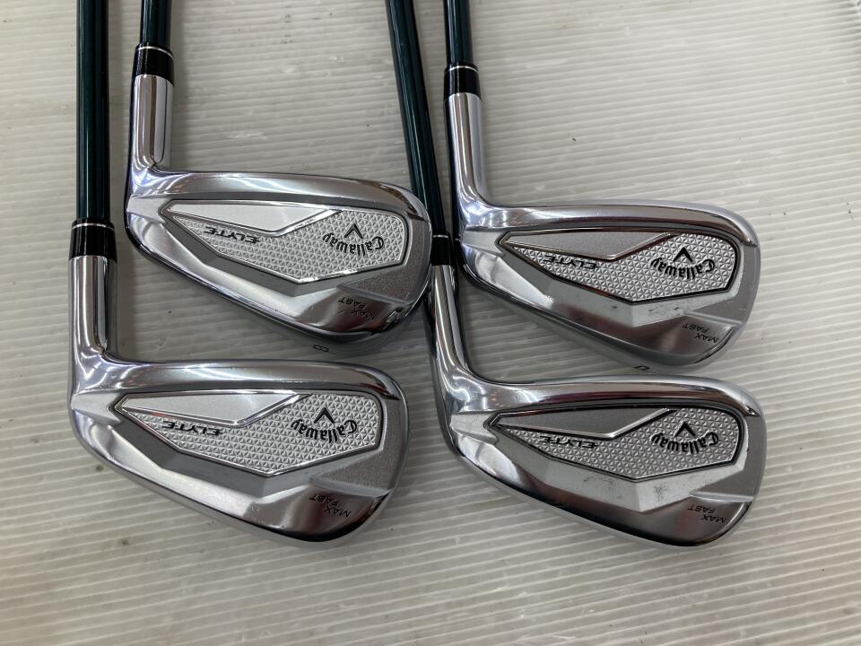 Callaway ELYTE MAX FAST Iron Set 4pc (7-PW) LIN-Q GREEN 40 for Callaway Flex R (Pre-owned)