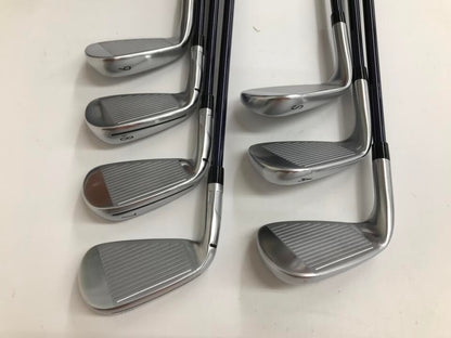 TaylorMade Qi Iron Set 7pc (6-SW) Diamana BLUE TM60 Flex S (Pre-owned)