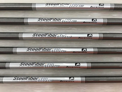 PRGR 02 2023 Iron Set 6pc (5-PW) SteelFiber i110cw (Reshafted) Flex S (Pre-owned)