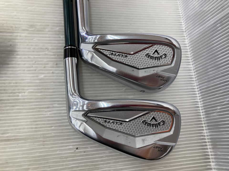 Callaway ELYTE MAX FAST Iron Set 4pc (7-PW) LIN-Q GREEN 40 for Callaway Flex R (Pre-owned)